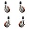 Service Caster 4 Inch 316SS Maroon Poly Swivel 1-7/8 Inch Expanding Stem Caster Brake SCC, 2PK SS316EX20S414-PPUB-MRN-2-TLB-2-178 - alternate 1